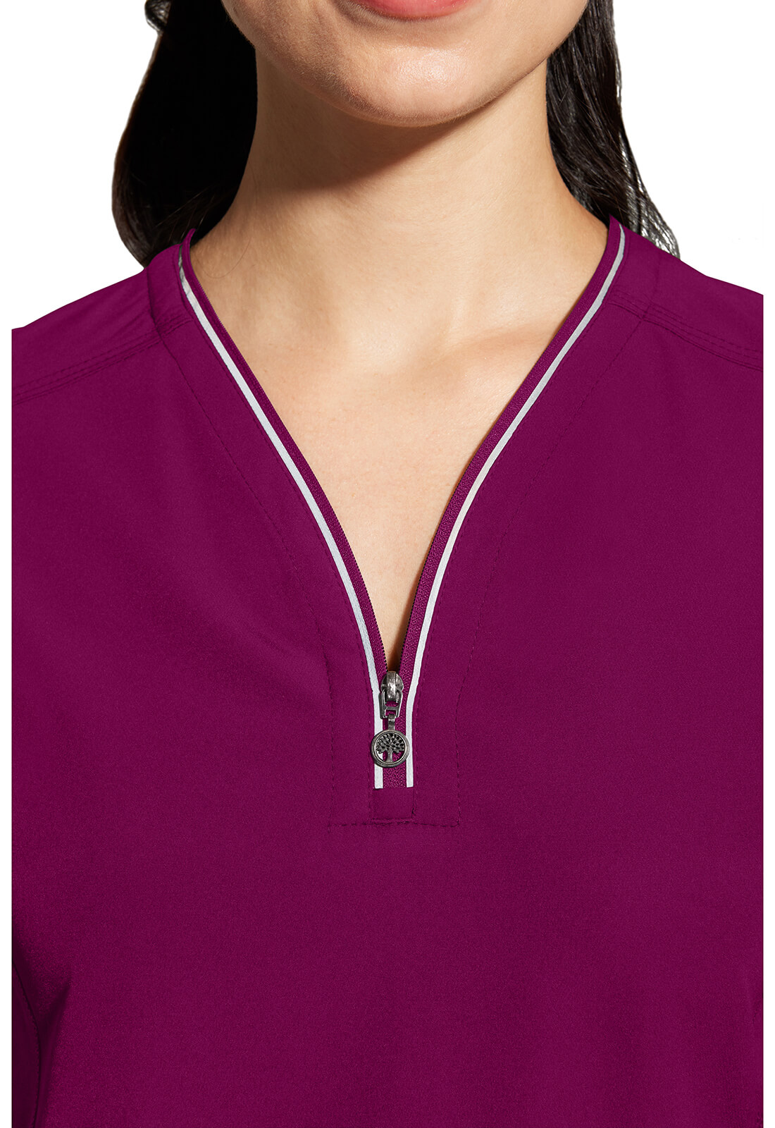 „Healing Hands“Naisten vetoketjullinen Y-aukkoinen hoitoalan työpaita - Image 14