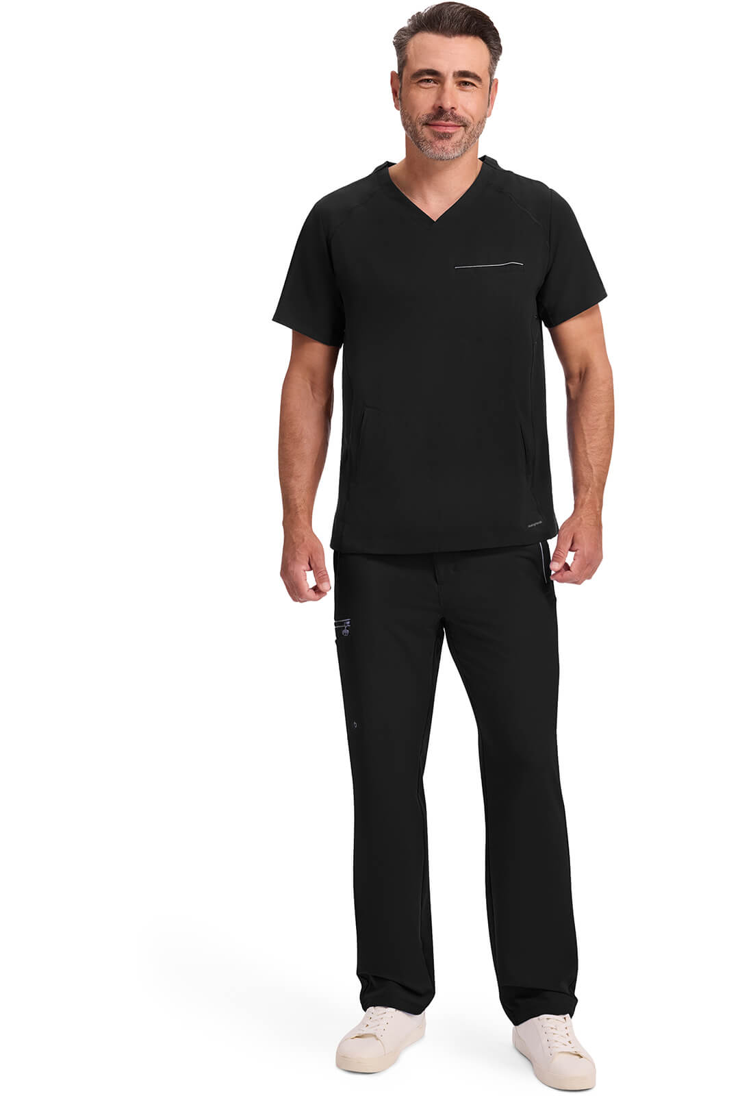 „Healing Hands“miesten Y-kaula-aukkoinen lääkärintakki - Image 3