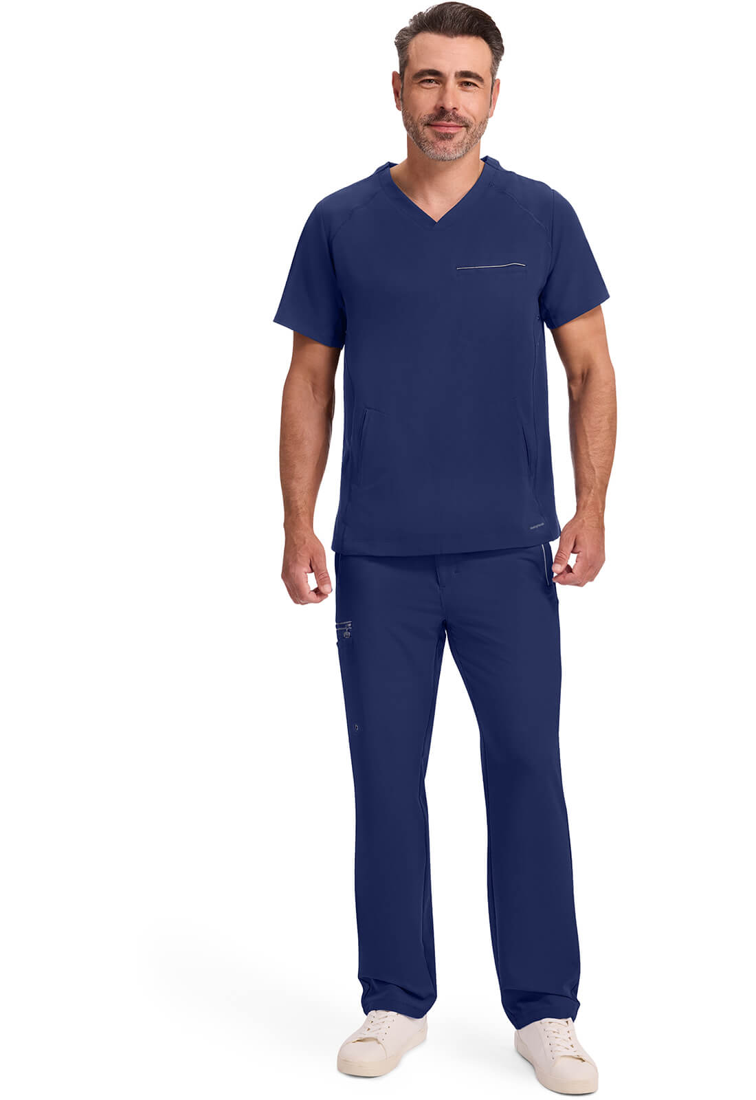 „Healing Hands“miesten Y-kaula-aukkoinen lääkärintakki - Image 10