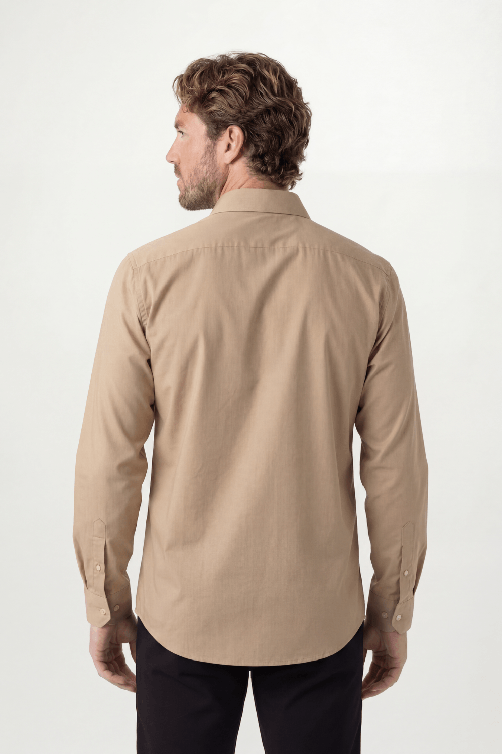 Miesten beige kauluspaita - Image 4