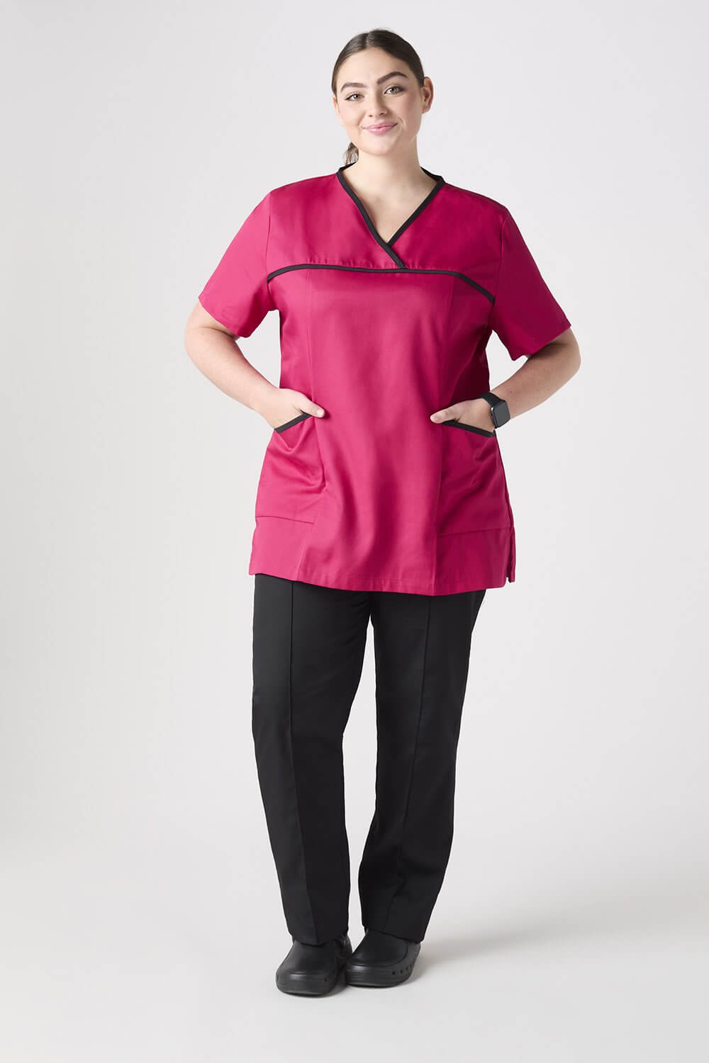 Ladies Pull On Tunic with Coloured Trim - Image 8