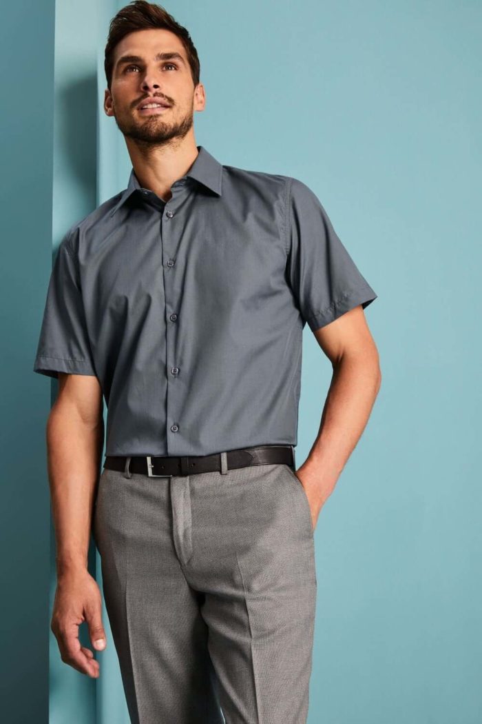 Simon Jersey Slim Fit Short Sleeve Button - Simon Jersey Company Uniforms