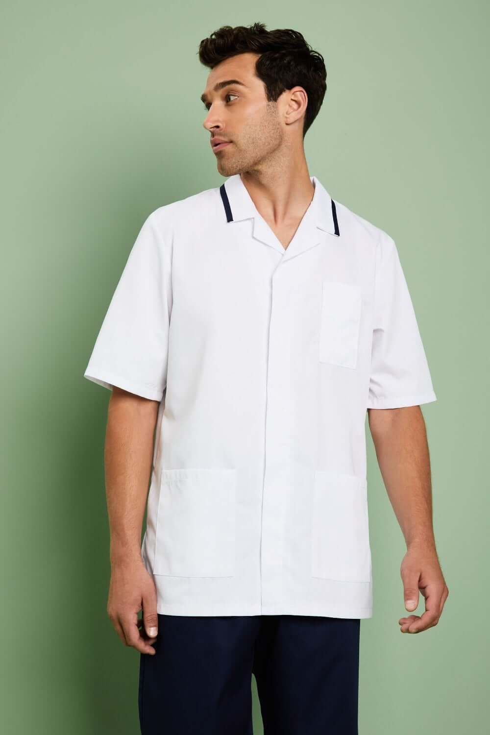 Mens Classic Healthcare tunic White - Simon Jersey