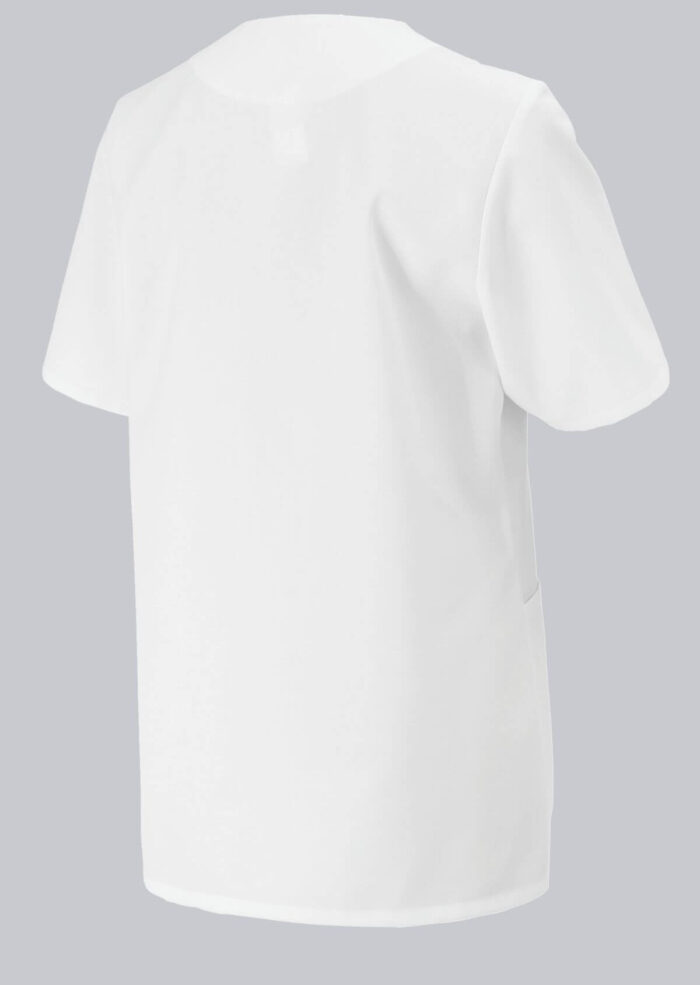 BP® women's white medical jacket with press-stud bands - Image 3
