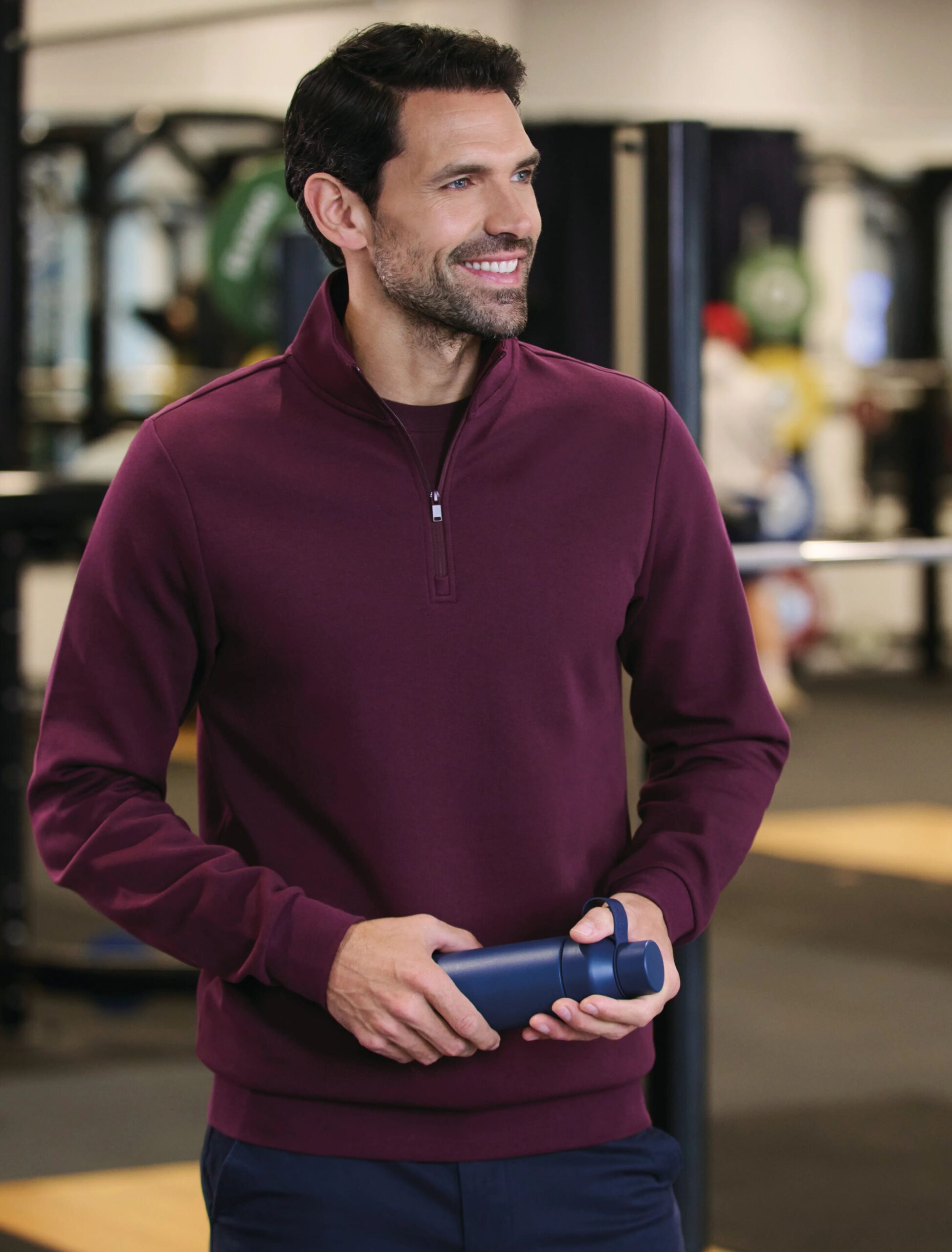 Men's sweatshirt with half zip