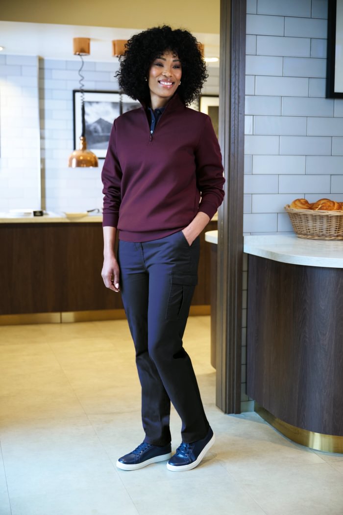 Women's sweatshirt with half zip - Image 4