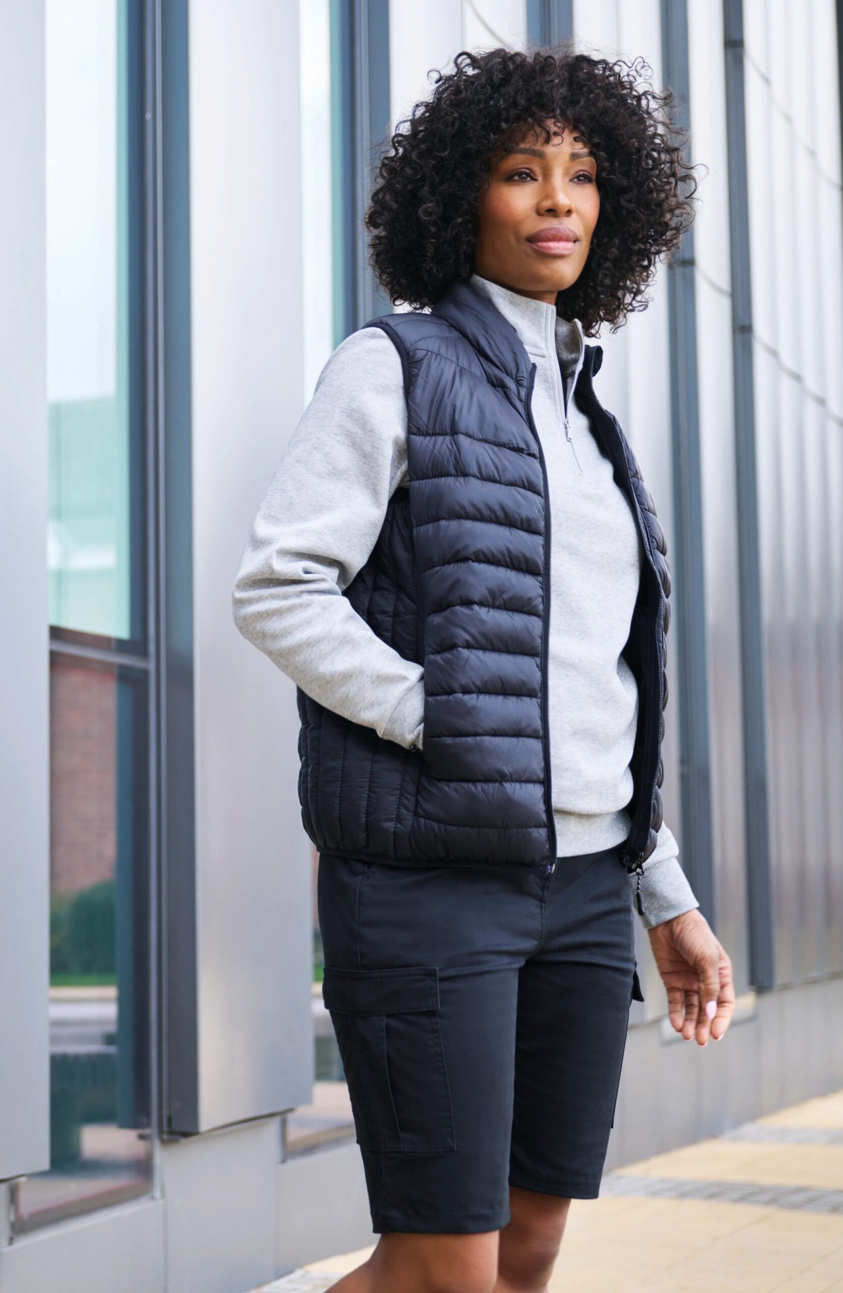 Women's sweatshirt with half zip - Image 3
